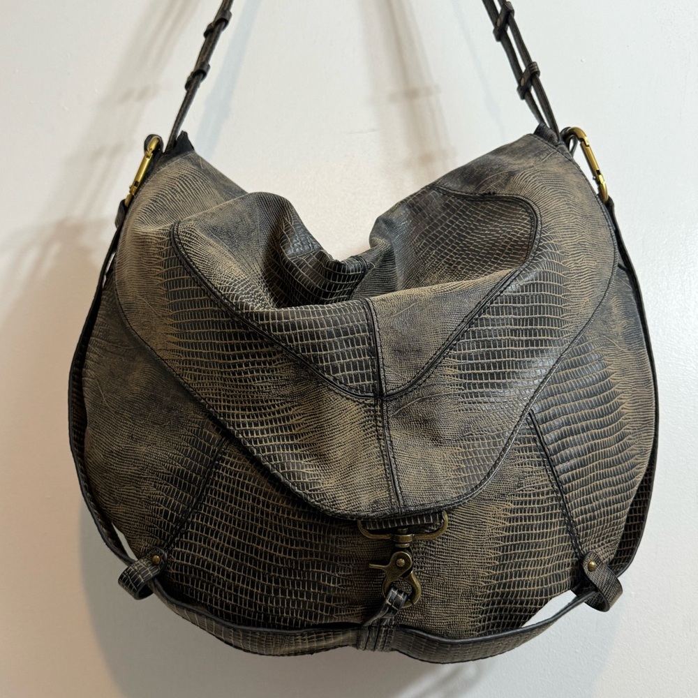Deena & Ozzy Reptile Hobo Bag - Picture 14 of 16